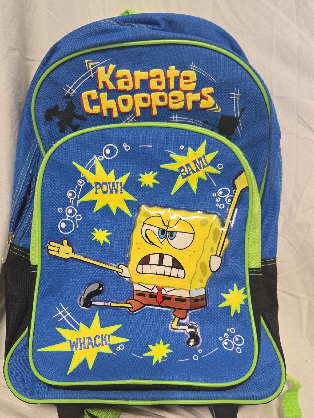 Nickelodeon SpongeBob Blue Lime Karate Choppers Kids Backpack